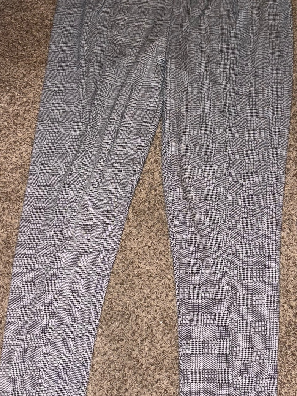 White Mark Women's Black and White Glen Plaid Skinny Pants